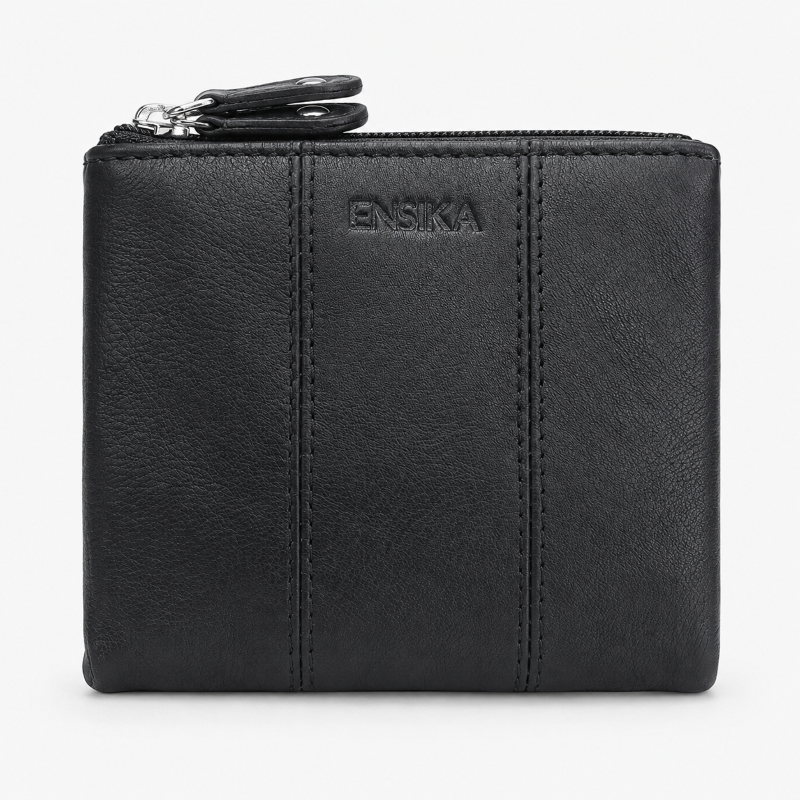 Oxhide Real Leather Coin Pouches Purses  Multi purpose Pouch Card Holder BLACK-SD17