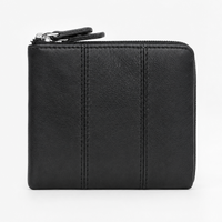 Oxhide Real Leather Coin Pouches Purses  Multi purpose Pouch Card Holder BLACK-SD17