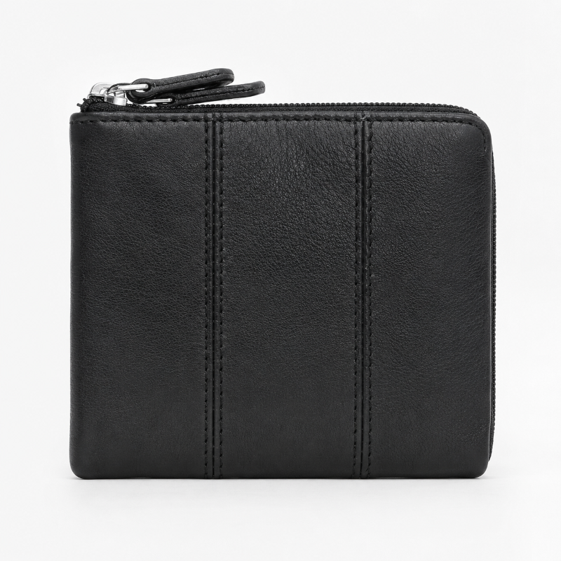 Oxhide Real Leather Coin Pouches Purses  Multi purpose Pouch Card Holder BLACK-SD17
