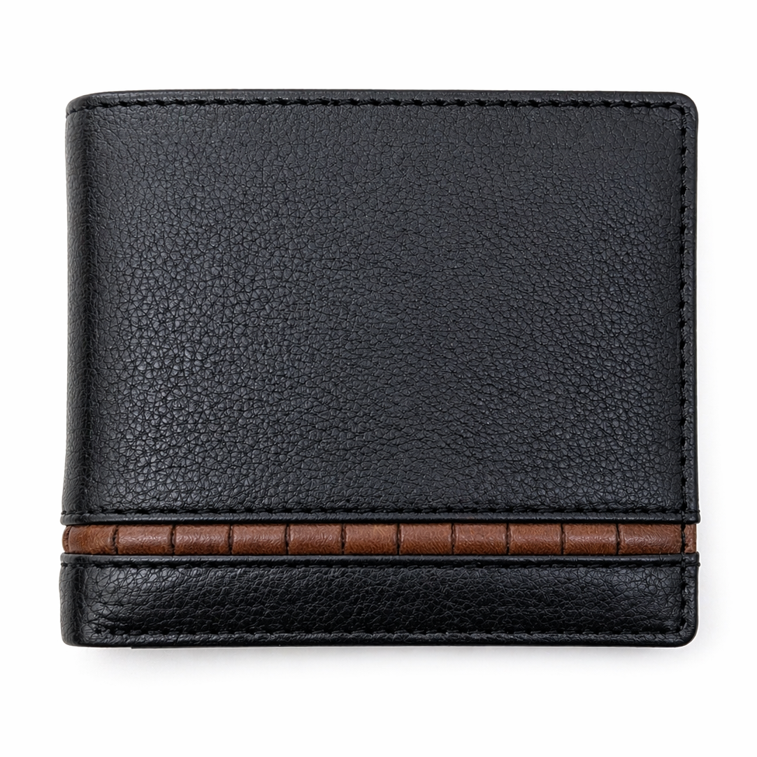 Leather Wallet For Men-Bifold Wallet -Full Grain Leather Wallet -Black Wallet -SD18 Oxhide
