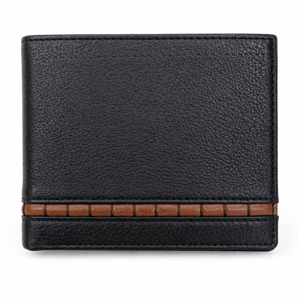 Leather Wallet For Men-Bifold Wallet -Full Grain Leather Wallet -Black Wallet -SD18 Oxhide