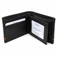 Leather Wallet For Men-Bifold Wallet -Full Grain Leather Wallet -Black Wallet -SD18 Oxhide
