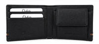 Wallet for Men with coin pouch-Minimalist Wallet -Full Grain Leather Wallet-Slim Wallet BLACK- SD19 Oxhide