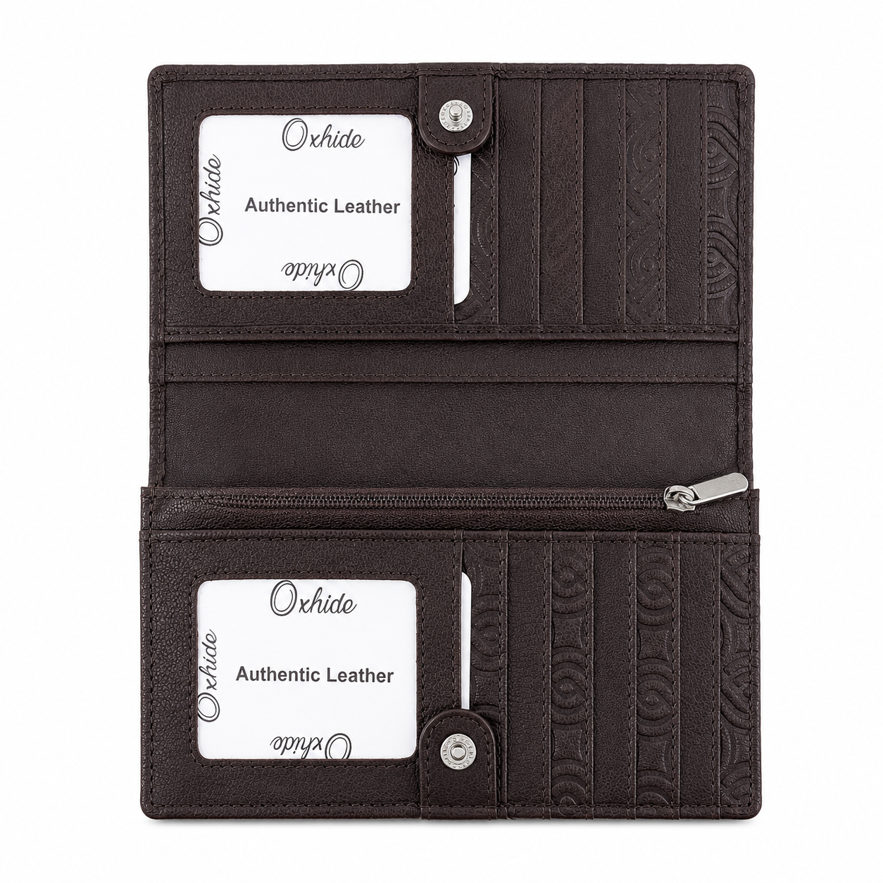 Long Leather Wallet for Men - Genuine Leather Wallet - Brown Wallet - Men Long Wallet with Zip - SD20 Oxhide