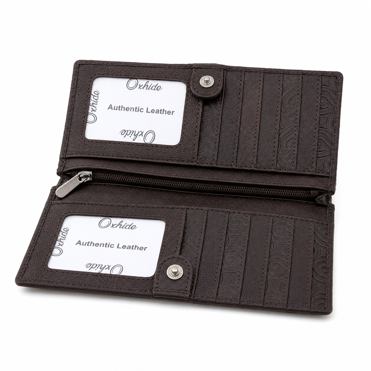 Long Leather Wallet for Men - Genuine Leather Wallet - Brown Wallet - Men Long Wallet with Zip - SD20 Oxhide