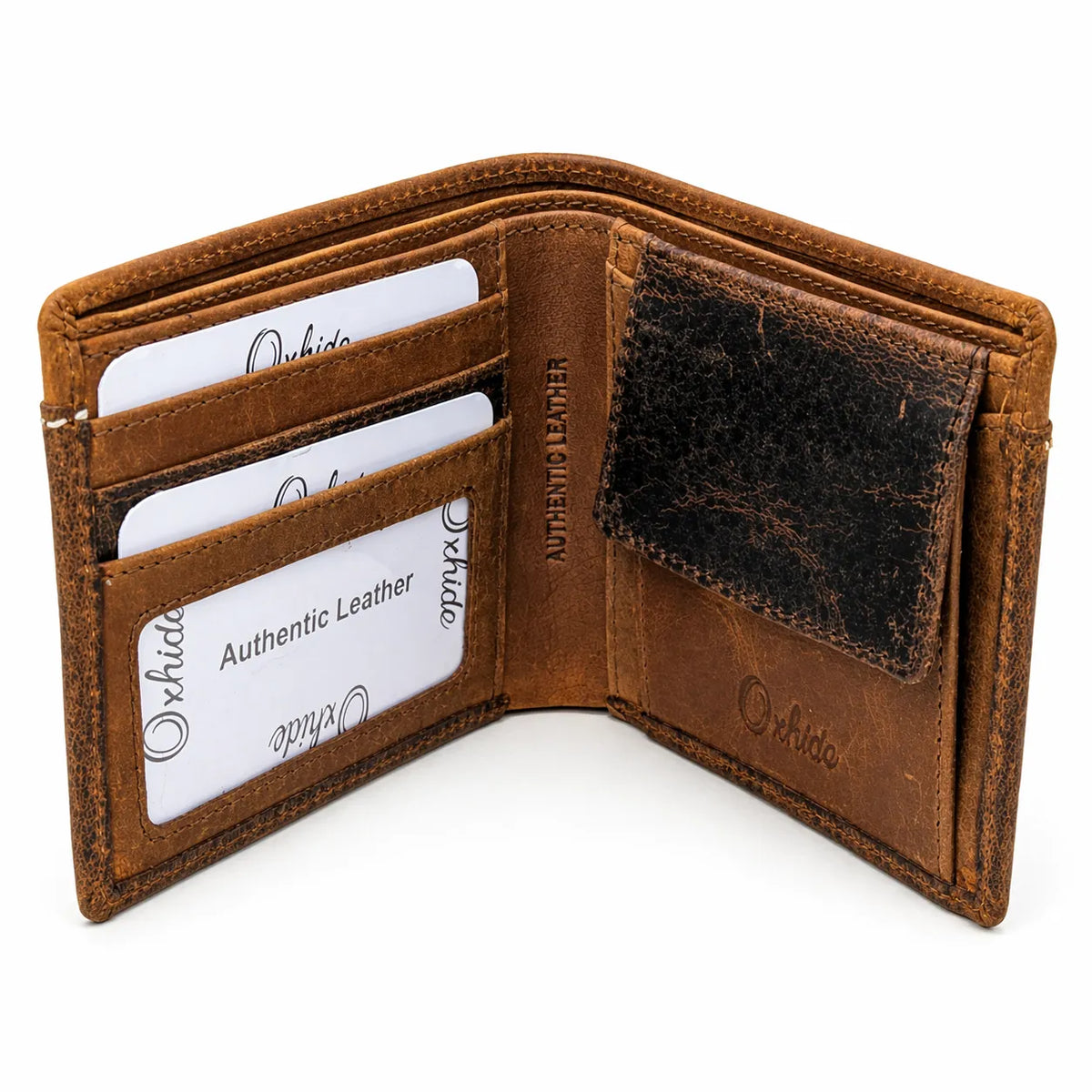 Full Grain Leather Wallet-Slim Wallet Brown- SD22 Oxhide