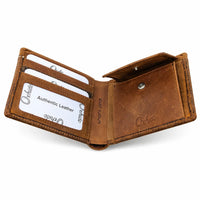Full Grain Leather Wallet-Slim Wallet Brown- SD22 Oxhide