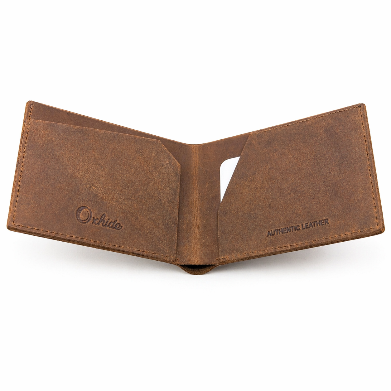 Full Grain Leather Wallet-Slim Wallet Brown- SD23 Oxhide