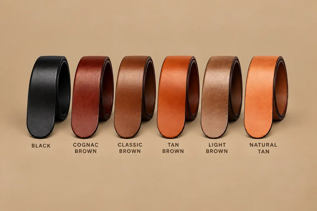 Black, Brown & Tan Leather Belts