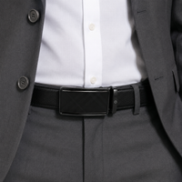 Mens Automatic Leather Belt - Full Grain Leather Ratchet Belt - TRACK BELT -ABB3A
