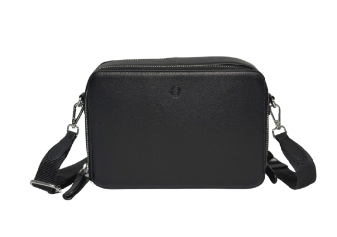 Premium Leather Messenger Bag - Full Grain Leather Sling Bag - Leather Bag for Men -J0081 BLK