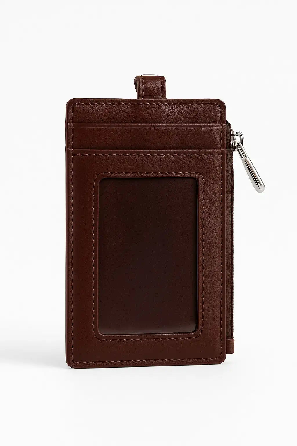Brown leather ID card holder lanyard 4164 – Oxhide