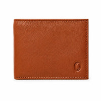 Wallet Men Brown with coin pouch - Bifold Lucky Wallet- Full Grain Leather Wallet with NO HOLE- Brown Wallet - Oxhide 3851CP Brown