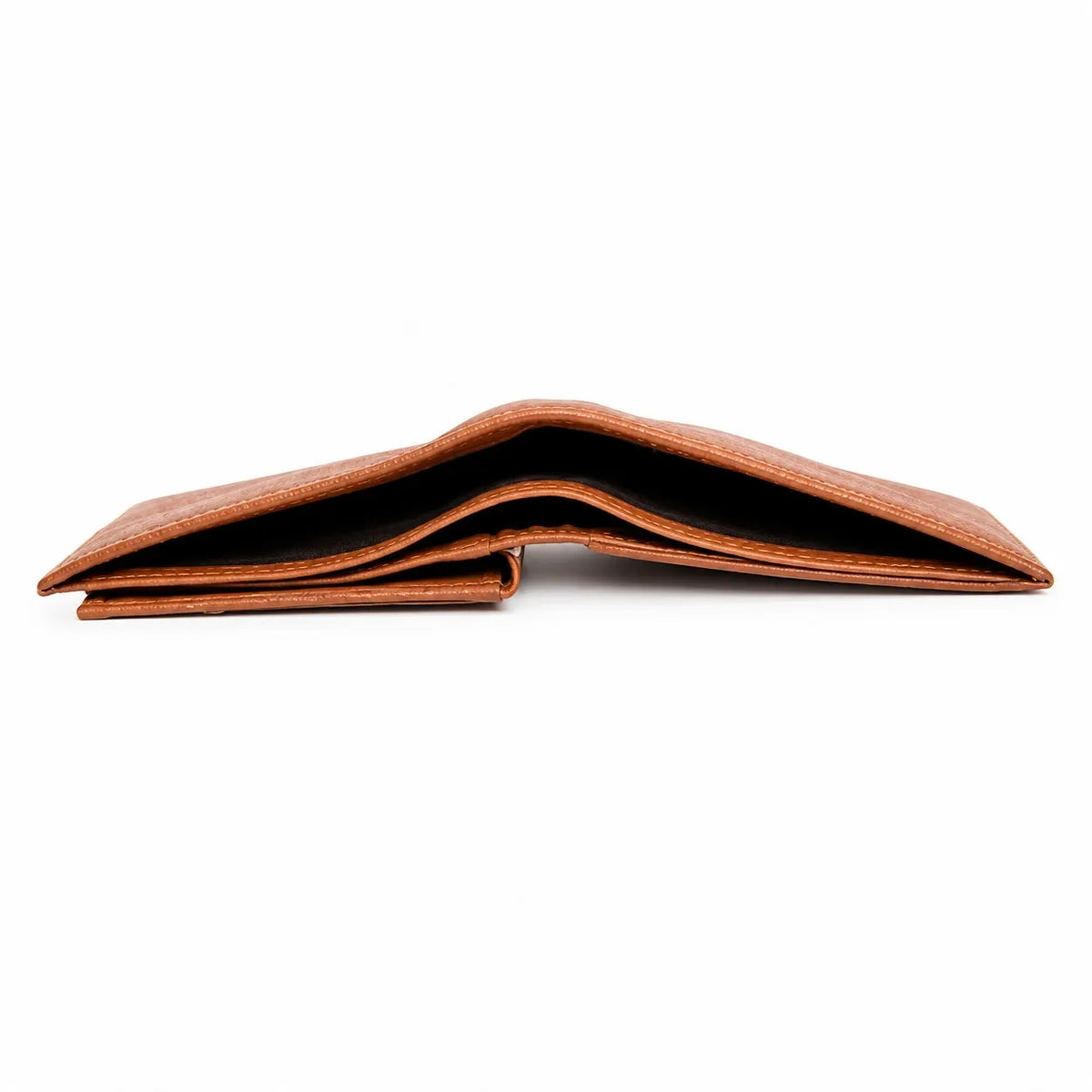 Wallet Men Brown with coin pouch - Bifold Lucky Wallet- Full Grain Leather Wallet with NO HOLE- Brown Wallet - Oxhide 3851CP Brown