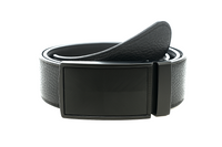 Mens Automatic Leather Belt - Full Grain Leather Ratchet Belt - Men Leather Belt with Auto Lock Buckle - TRACK BELT - Belt without hole -ABB1E Black/BrownOxhide