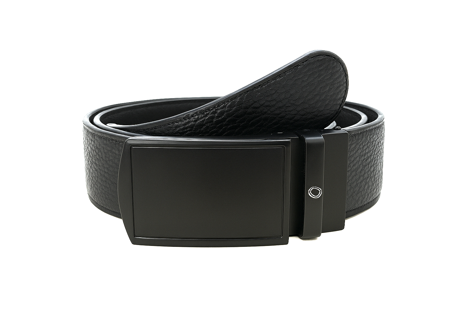 Mens Automatic Leather Belt - Full Grain Leather Ratchet Belt - Men Leather Belt with Auto Lock Buckle - TRACK BELT - Belt without hole -ABB3E Black/BrownOxhide