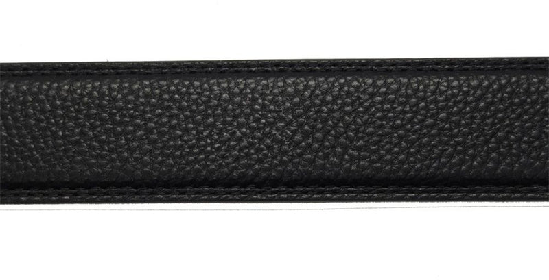 Real Leather Ratchet Belt 30mm or 3 cm- Men Leather Belt with Auto Lock Buckle - TRACK BELT - Auto Lock Black Belt - ABB3H Black