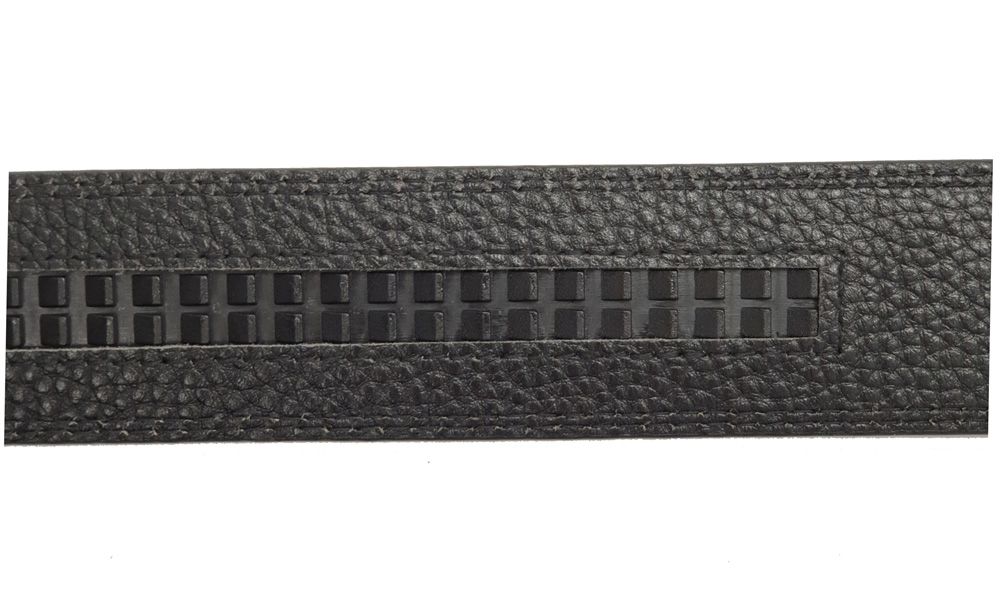 Real Leather Ratchet Belt 30mm or 3 cm- Men Leather Belt with Auto Lock Buckle - TRACK BELT - Auto Lock Black Belt - ABB3H Black