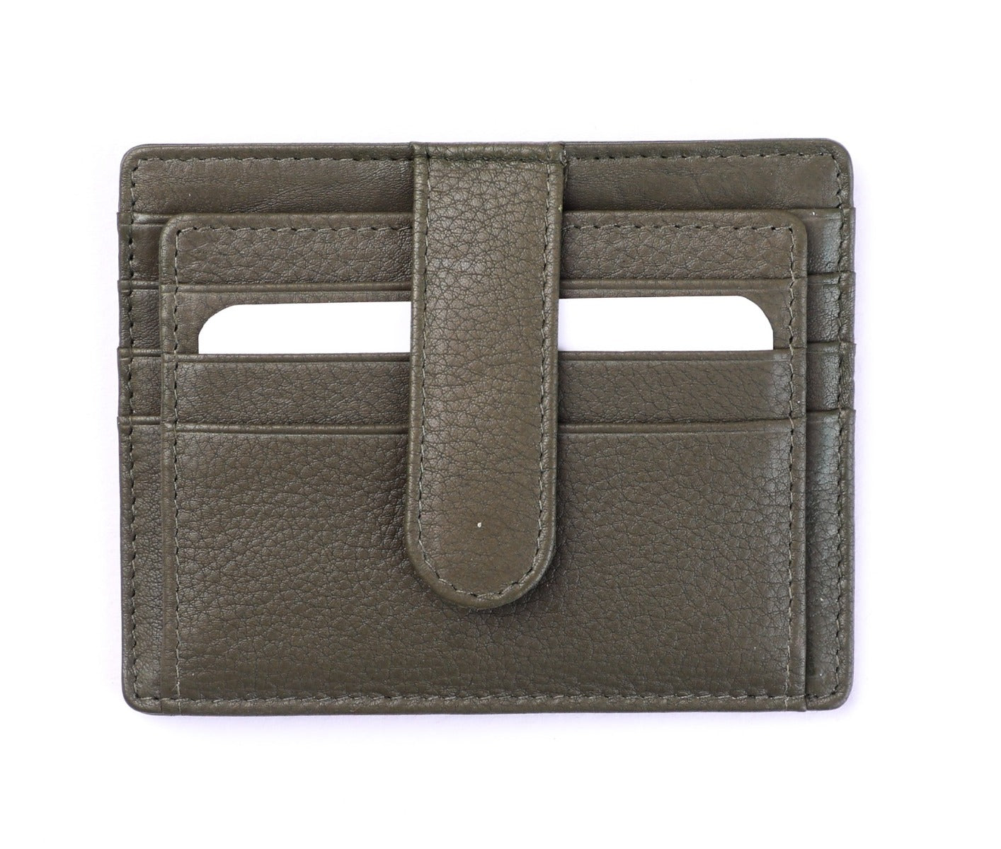 Leather Card Holder -Leather cardholder -Leather Card Case - Leather Card Pouch - Card Sleeve - Oxhide AS4 Green