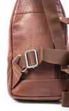Oxhide Leather Men's Chest Bag - Travel Bag - Bikers Bag - Lightweight Anti-Theft Bag - Oxhide 10026 Brown