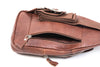 Oxhide Leather Men's Chest Bag - Travel Bag - Bikers Bag - Lightweight Anti-Theft Bag - Oxhide 10026 Brown