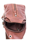 Oxhide Leather Men's Chest Bag - Travel Bag - Bikers Bag - Lightweight Anti-Theft Bag - Oxhide 10026 Brown