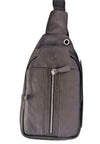 Oxhide Leather Men's Chest Bag - Travel Bag - Bikers Bag - Lightweight Anti-Theft Bag - Oxhide 10026 Black