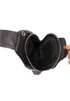 Oxhide Leather Men's Chest Bag - Travel Bag - Bikers Bag - Lightweight Anti-Theft Bag - Oxhide 10026 Black