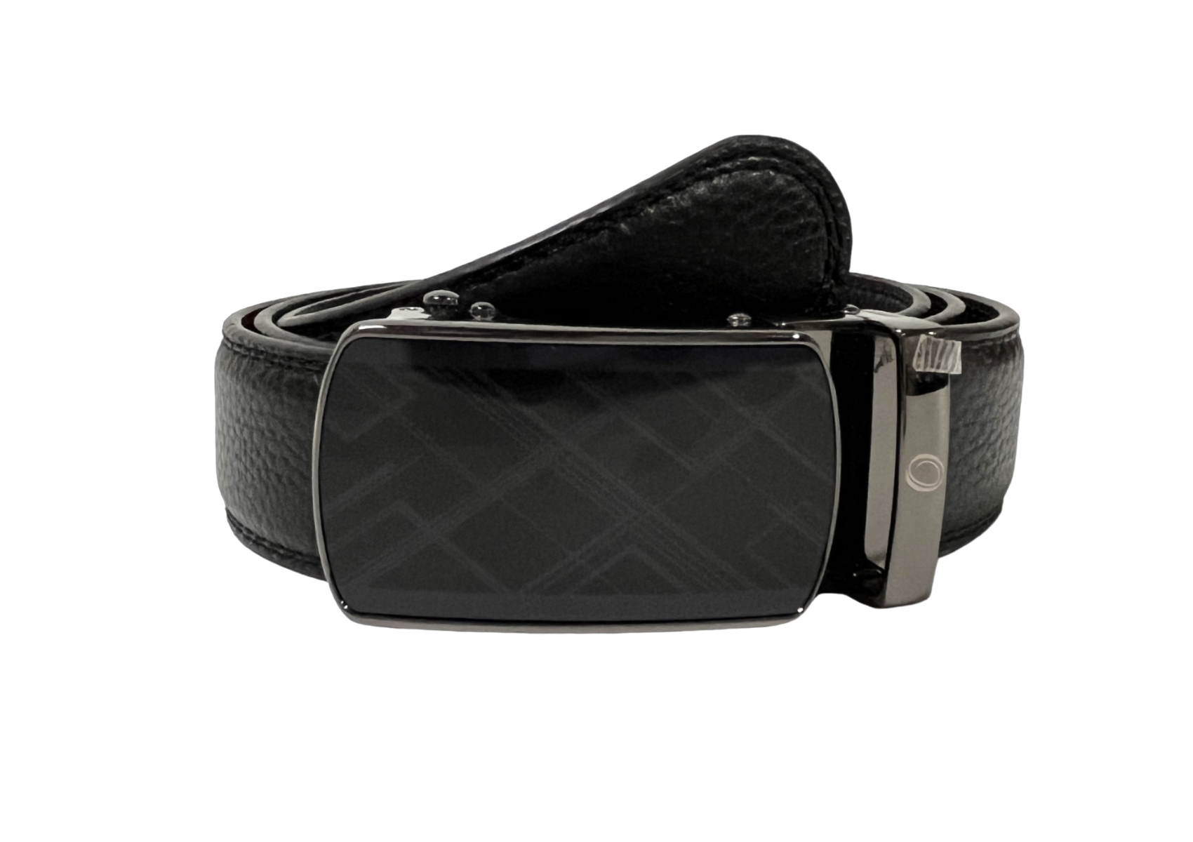 Automatic Black Leather Belt - Real Leather Ratchet Belt - Men Leather Belt with Auto Lock Buckle - TRACK BELT - Auto Lock Black Belt  ABB2B Oxhide