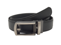 Luxury Black Belt for Men - Ratchet Leather Belt - Belts with exclusive buckles - Belts for Evening Wear 30 mm or 3 cm-BLA26 Oxhide