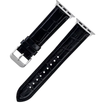 Leather Apple watch strap BLACK croco 38,40,41 / 42,44,45 mm - OXHIDE