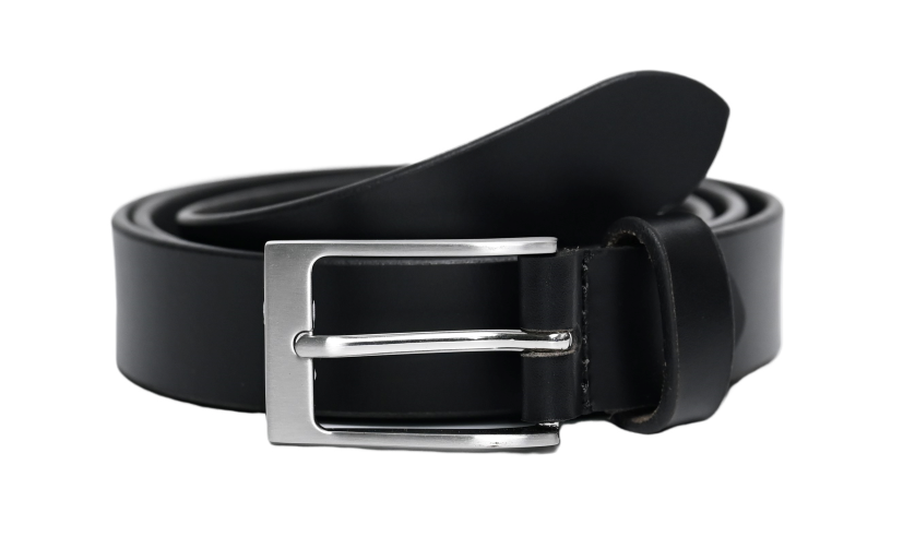 Casual Leather Belt Men - Plus Size Full Grain Leather Belt - Leather Belt Men For Jean - 30 mm Black Leather Belt - BLC21 Oxhide Black