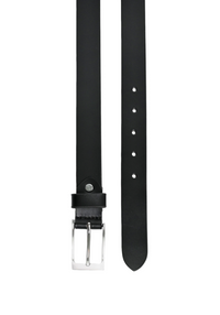 Casual Leather Belt Men - Plus Size Full Grain Leather Belt - Leather Belt Men For Jean - 30 mm Black Leather Belt - BLC21 Oxhide Black