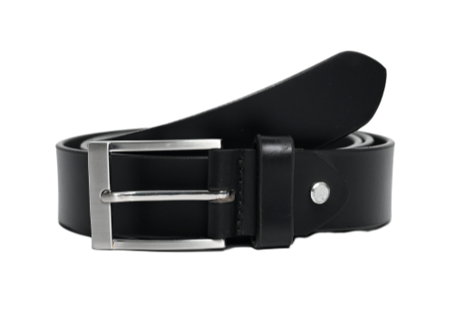 Casual Leather Belt Men - Plus Size Full Grain Leather Belt - Leather Belt Men For Jean - Black Leather Belt - BLC22 Oxhide Black