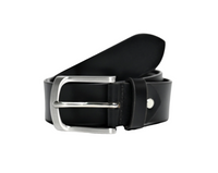 Casual Leather Belt Men - Full Grain Leather Belt - Leather Belt Men For Jean - Black Leather Belt - Wide Leather Belt 38mm- BLC23 Oxhide Black