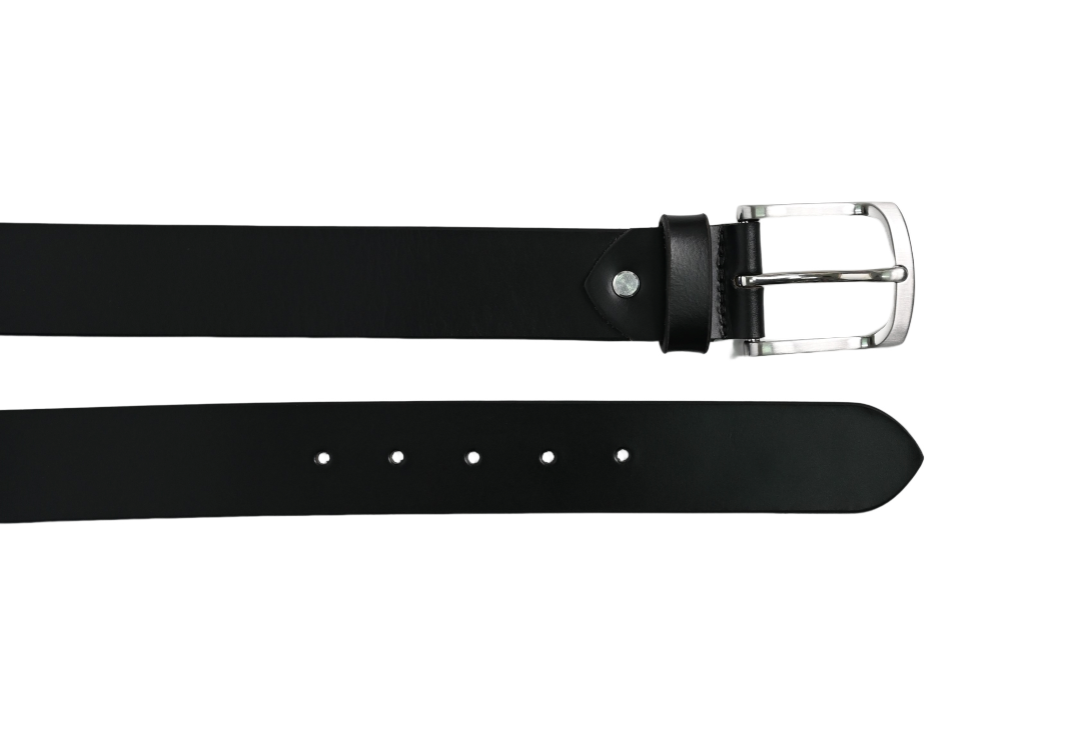 Casual Leather Belt Men - Full Grain Leather Belt - Leather Belt Men For Jean - Black Leather Belt - Wide Leather Belt 38mm- BLC23 Oxhide Black