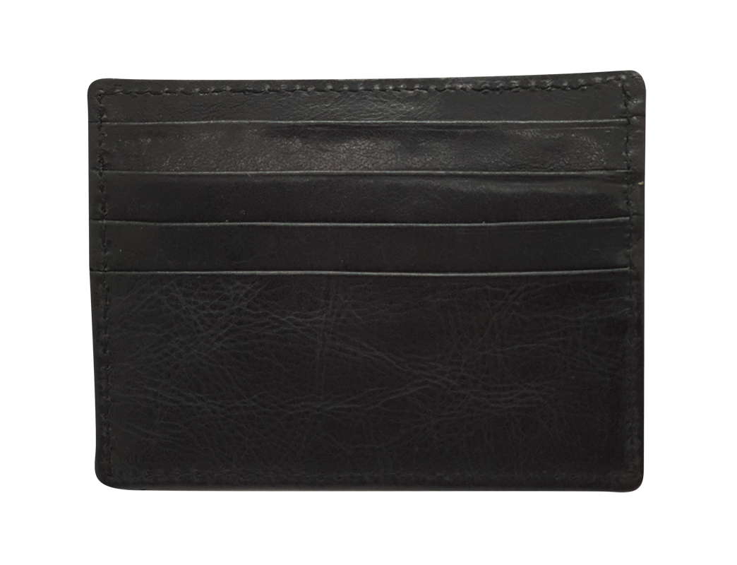 Leather Card Holder - Leather cardholder - Leather Card Case - Leather Card Pouch - Card Sleeve - Oxhide AS4 BLACK