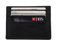 Leather Card Holder - Leather cardholder - Leather Card Case - Leather Card Pouch - Card Sleeve - Oxhide AS4 BLACK