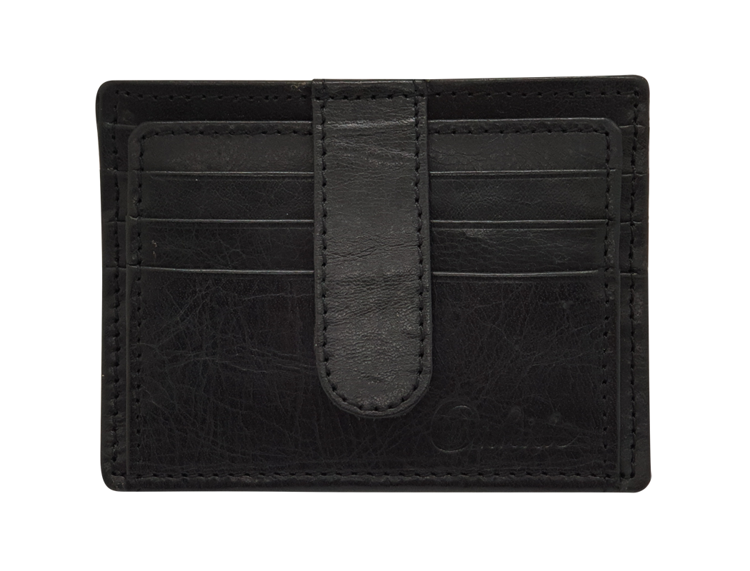 Leather Card Holder - Leather cardholder - Leather Card Case - Leather Card Pouch - Card Sleeve - Oxhide AS4 BLACK