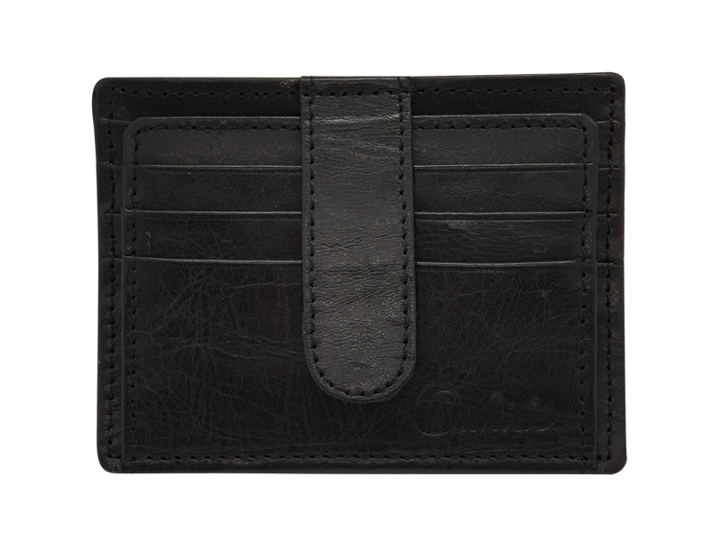 Leather Card Holder - Leather cardholder - Leather Card Case - Leather Card Pouch - Card Sleeve - Oxhide AS4 BLACK