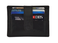 Leather Card Holder - Leather cardholder - Leather Card Case - Leather Card Pouch - Card Sleeve - Oxhide AS4 BLACK