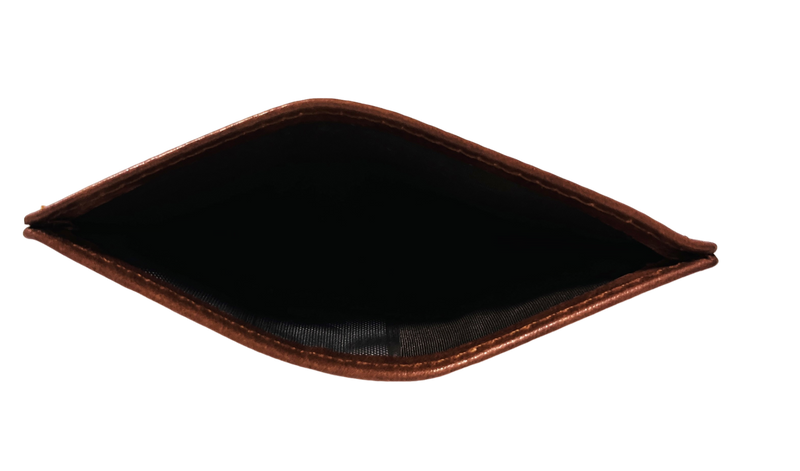 Leather Card Holder - Leather cardholder - Leather Card Case - Leather Card Pouch - Card Sleeve -Oxhide J0054 BROWN