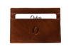 Leather Card Holder - Leather cardholder - Leather Card Case - Leather Card Pouch - Card Sleeve -Oxhide J0054 COGNAC