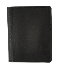 Leather Card Holder Wallet - Leather Mini Wallet - Leather Card Wallet - cardholder - Leather Card Pouch - Oxhide 4425 - BLACK