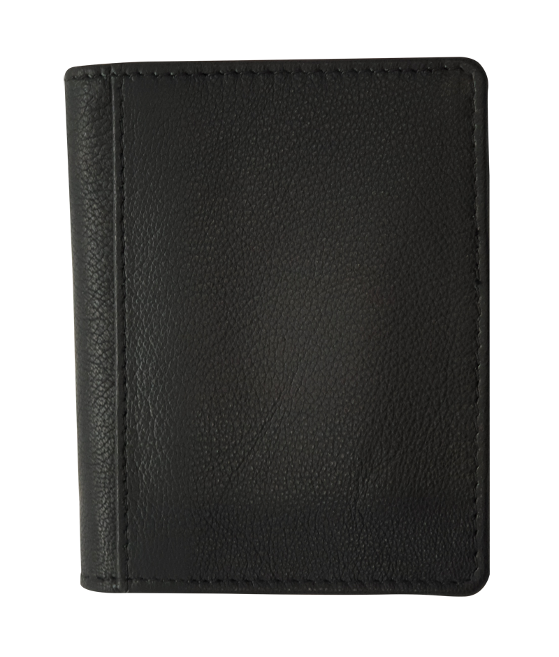 Leather Card Holder Wallet - Leather Mini Wallet - Leather Card Wallet - cardholder - Leather Card Pouch - Oxhide 4425 - BLACK