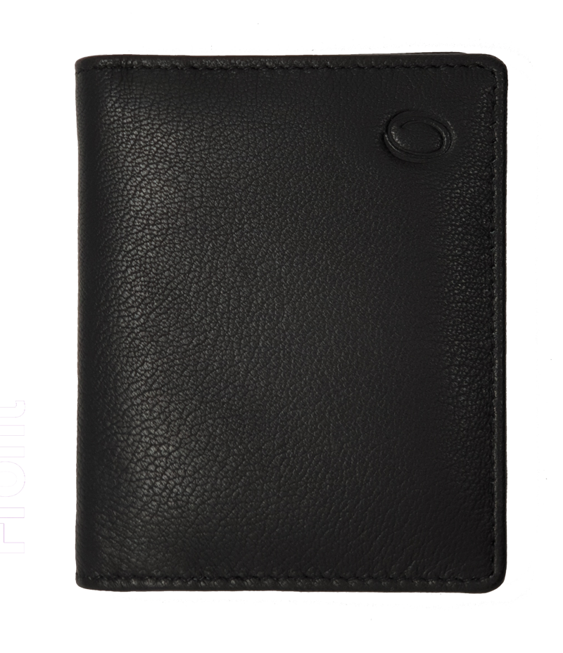 Leather Card Holder Wallet - Leather Mini Wallet - Leather Card Wallet - cardholder - Leather Card Pouch - Oxhide 4425 - BLACK