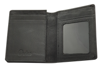 Leather Card Holder Wallet - Leather Mini Wallet - Leather Card Wallet - cardholder - Leather Card Pouch - Oxhide 4425 - BLACK