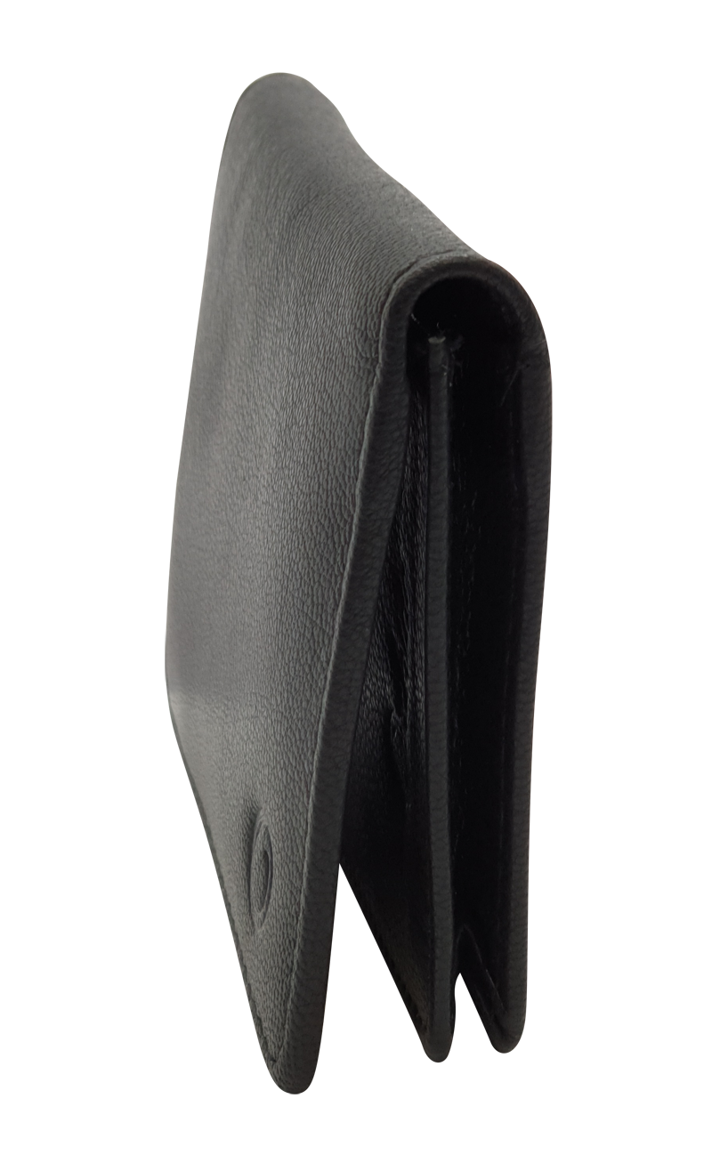 Leather Card Holder Wallet - Leather Mini Wallet - Leather Card Wallet - cardholder - Leather Card Pouch - Oxhide 4425 - BLACK