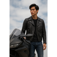 Real Leather Jacket Black- Lamb skin Jacket- Jacket for Men- Oxhide BIKER