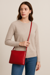 Oxhide Sling Bag - Ella - Top Grain Leather -Oxhide J0064 RED